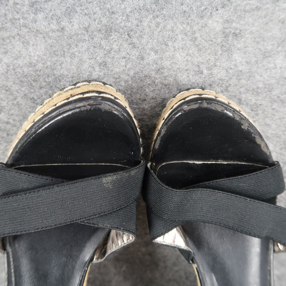 Charles David Shoes Womens 8.5 Fashion Sandals Platform Wedge Espadrille Black - Picture 8 of 14